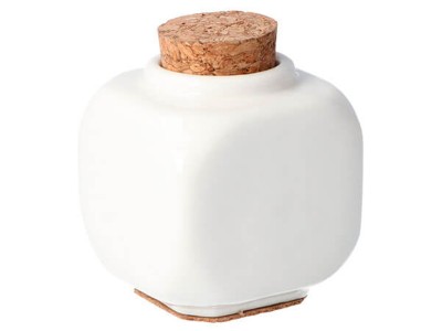 Polli� Recipiente Cer�mico Branco C/ Tampa - Image product
