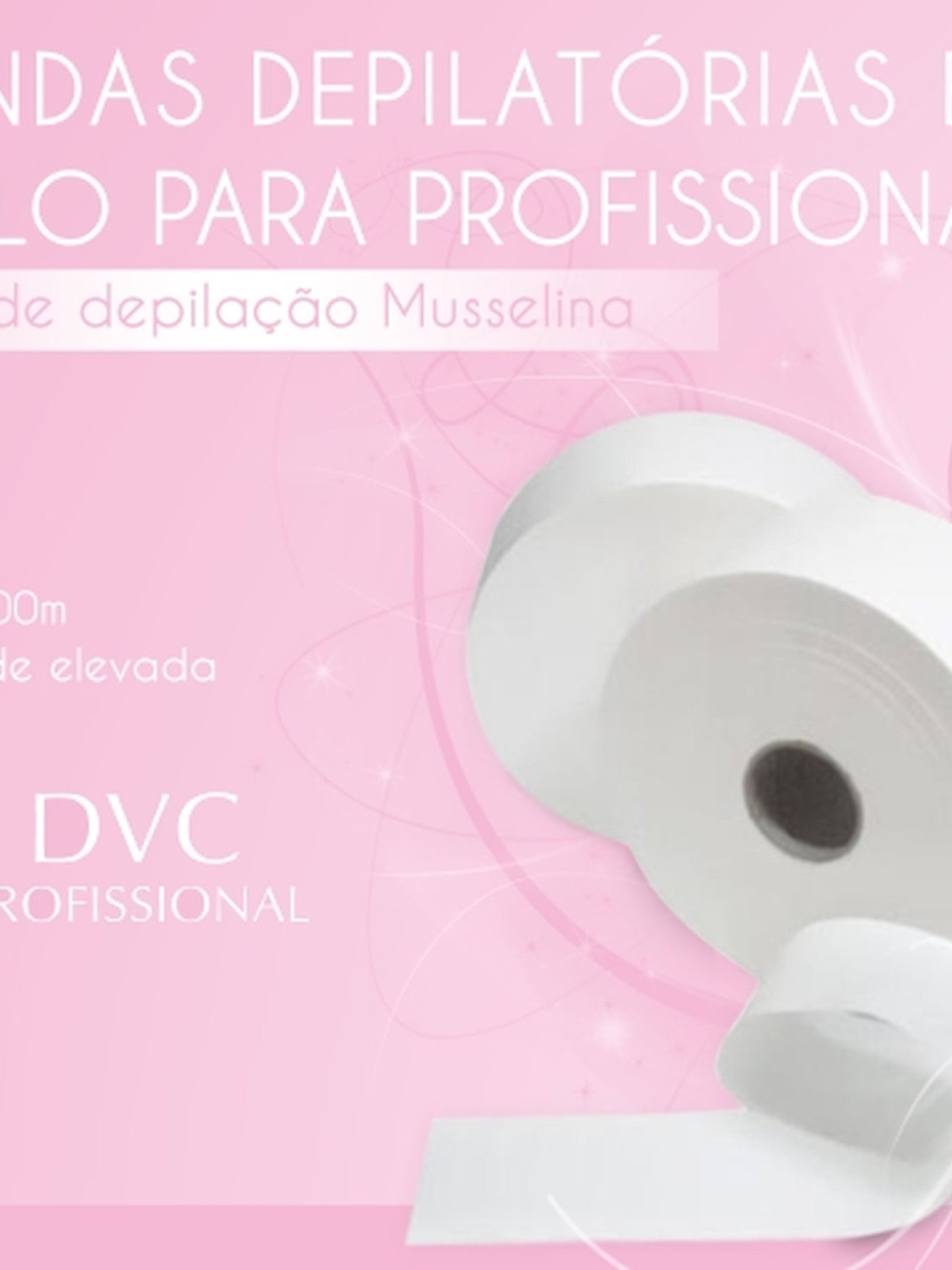 DVC Tecido de Algodao p/ Depilacao em Rolo 7,6cmx50mt