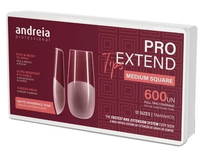 Andreia Pro Extend Tips Medium Square 600un - Image product