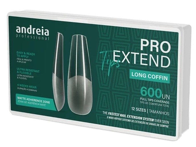 Andreia Pro Extend Tips Long Coffin 600un