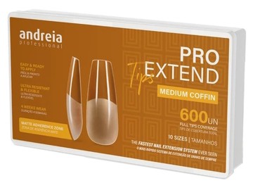 Andreia Pro Extend Tips Medium Coffin 600un