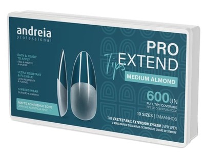 Andreia Pro Extend Tips Medium Almond 600un - Image product