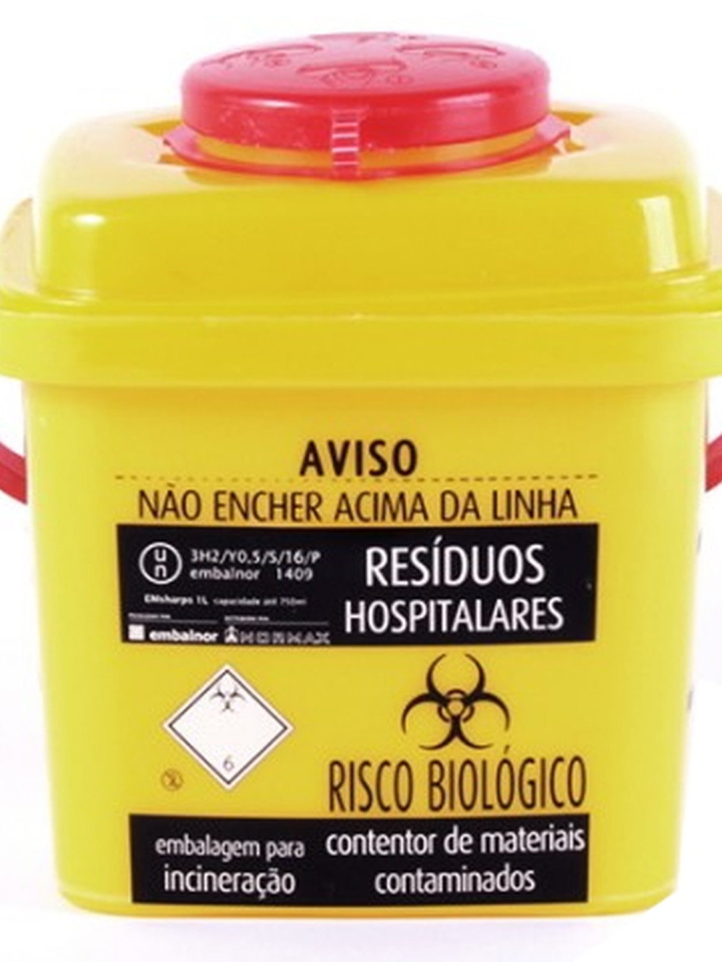 Recipiente para Resíduous Laminas e Agulhas Usadas 1LT