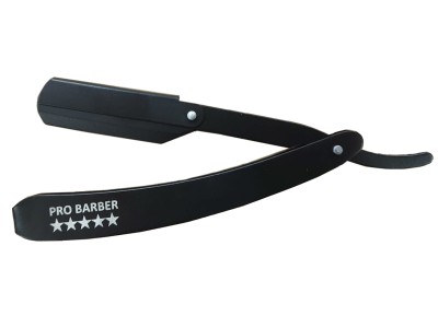 Navalha de Barbeiro Preto Fosco - Image product