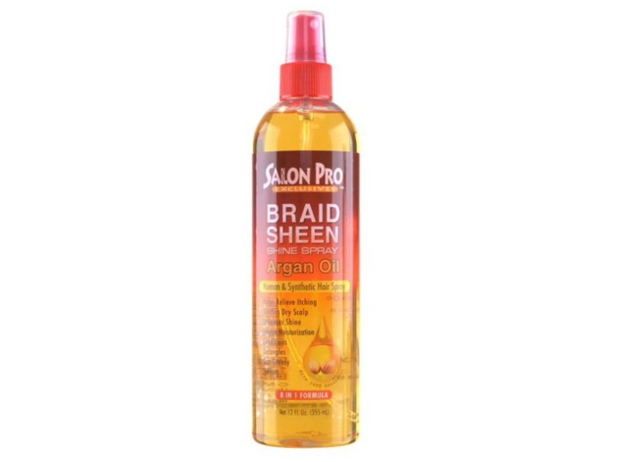 Salon Pro Braid Sheen Spray Argan 12oz