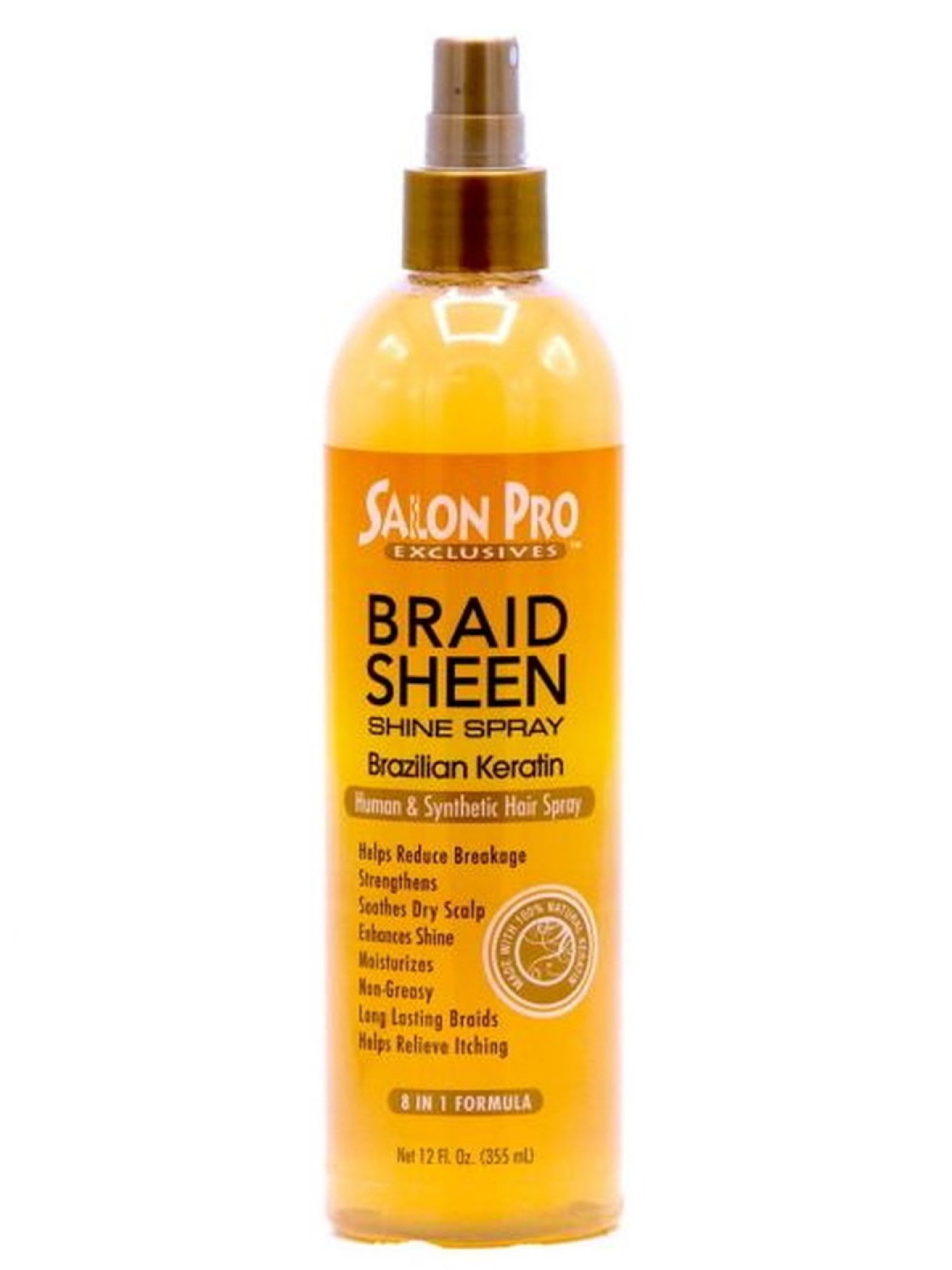 Salon Pro Braid Sheen Spray Keratin 12oz