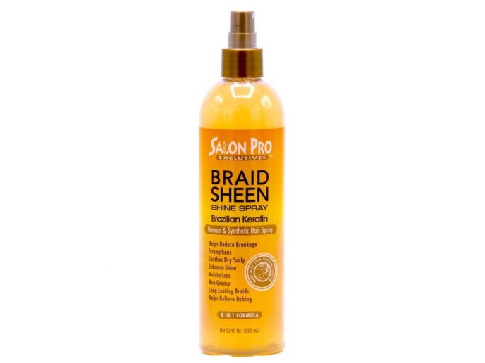 Salon Pro Braid Sheen Spray Keratin 12oz