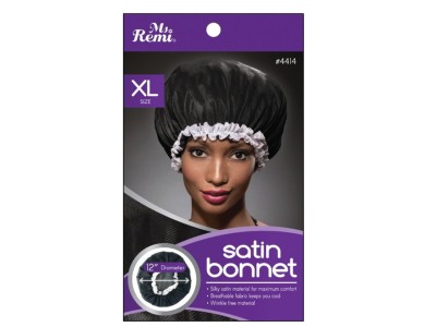 Annie Satin Bonet (XL) Black #4414 - Image product