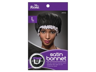 Annie Satin Bonnet (L) Black #4412 - Image product