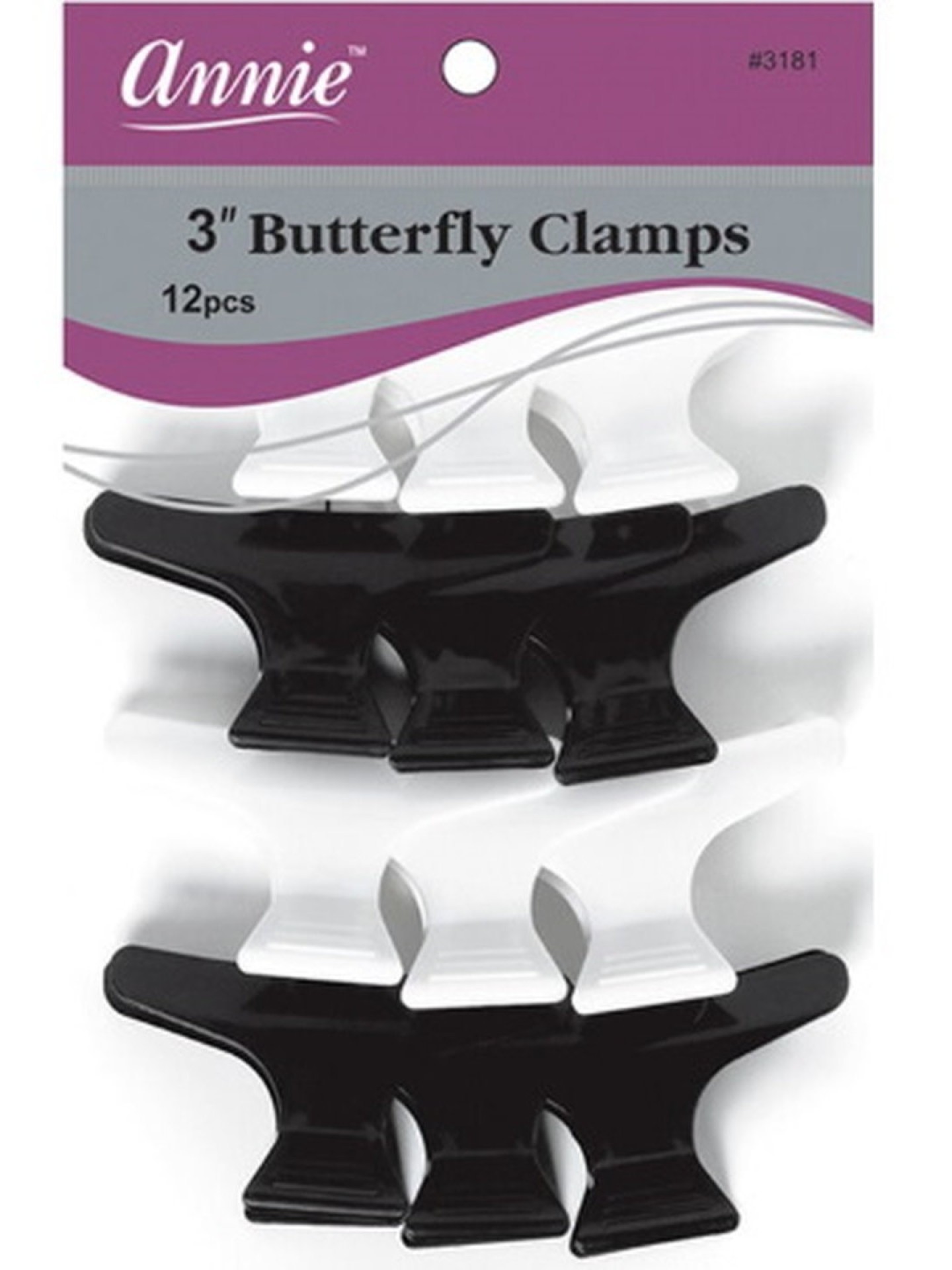 Annie 3 Butterfly Clamps 12pcs #3181