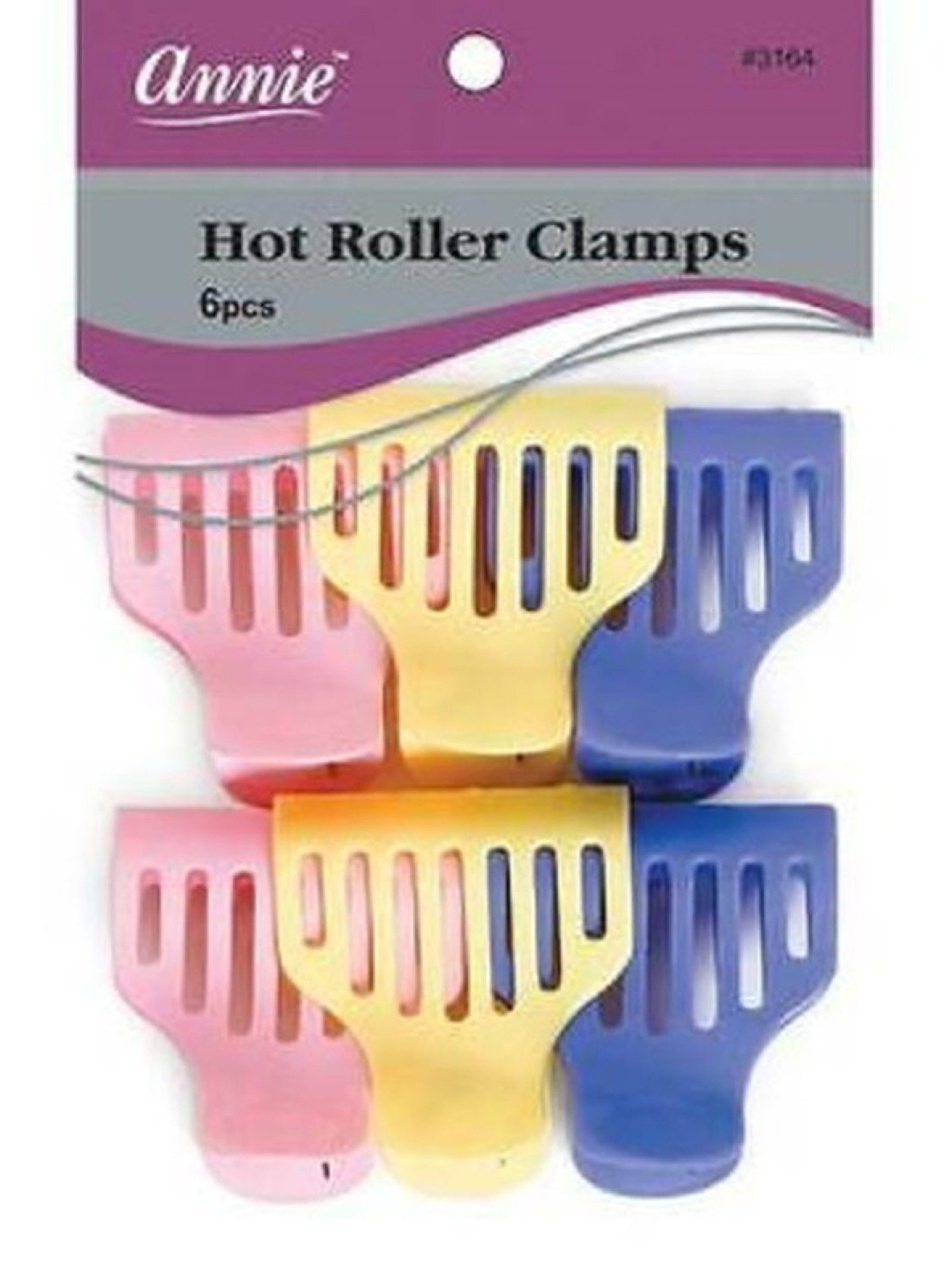 Annie Hot Roller Clamps 6un. #3164
