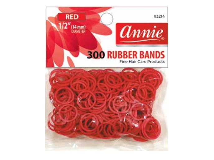 Annie 300 Rubber Bands(Reds)#3214