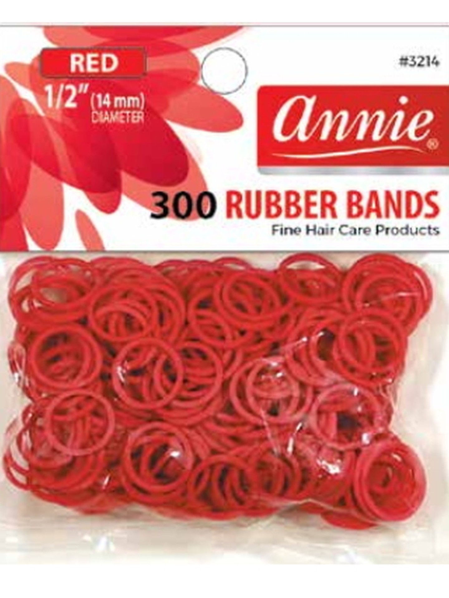 Annie 300 Rubber Bands(Reds)#3214