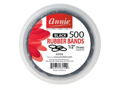 Annie 500 Rubber Bands (Black)#3159 - Image product