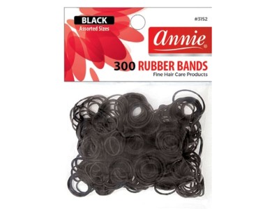 Annie 300 Rubber Bands(Preto) #3152 - Image product