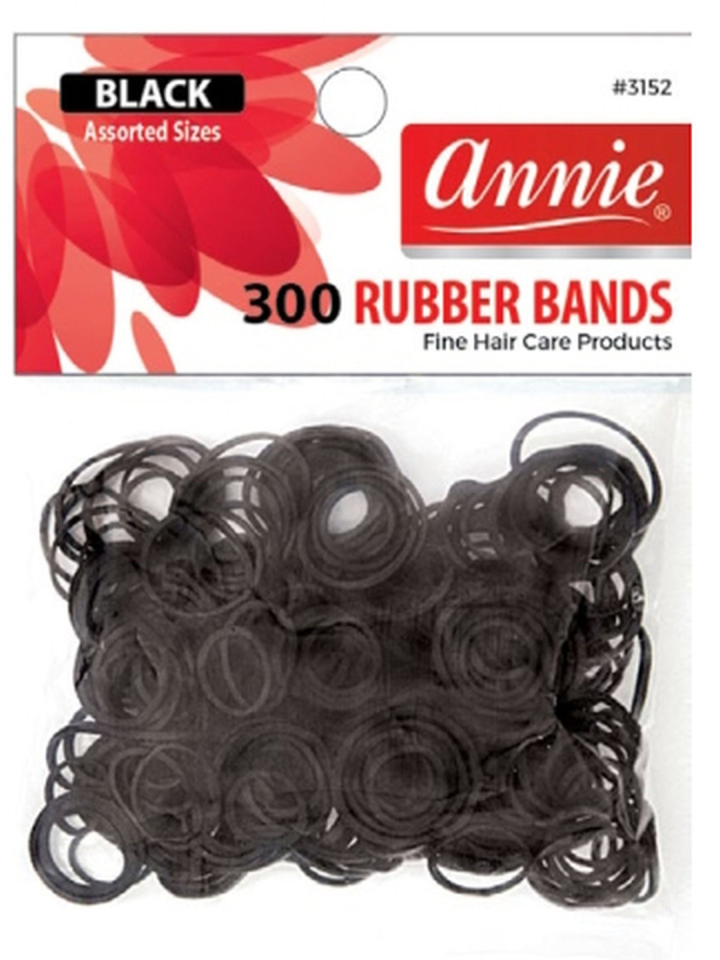 Annie 300 Rubber Bands(Preto) #3152