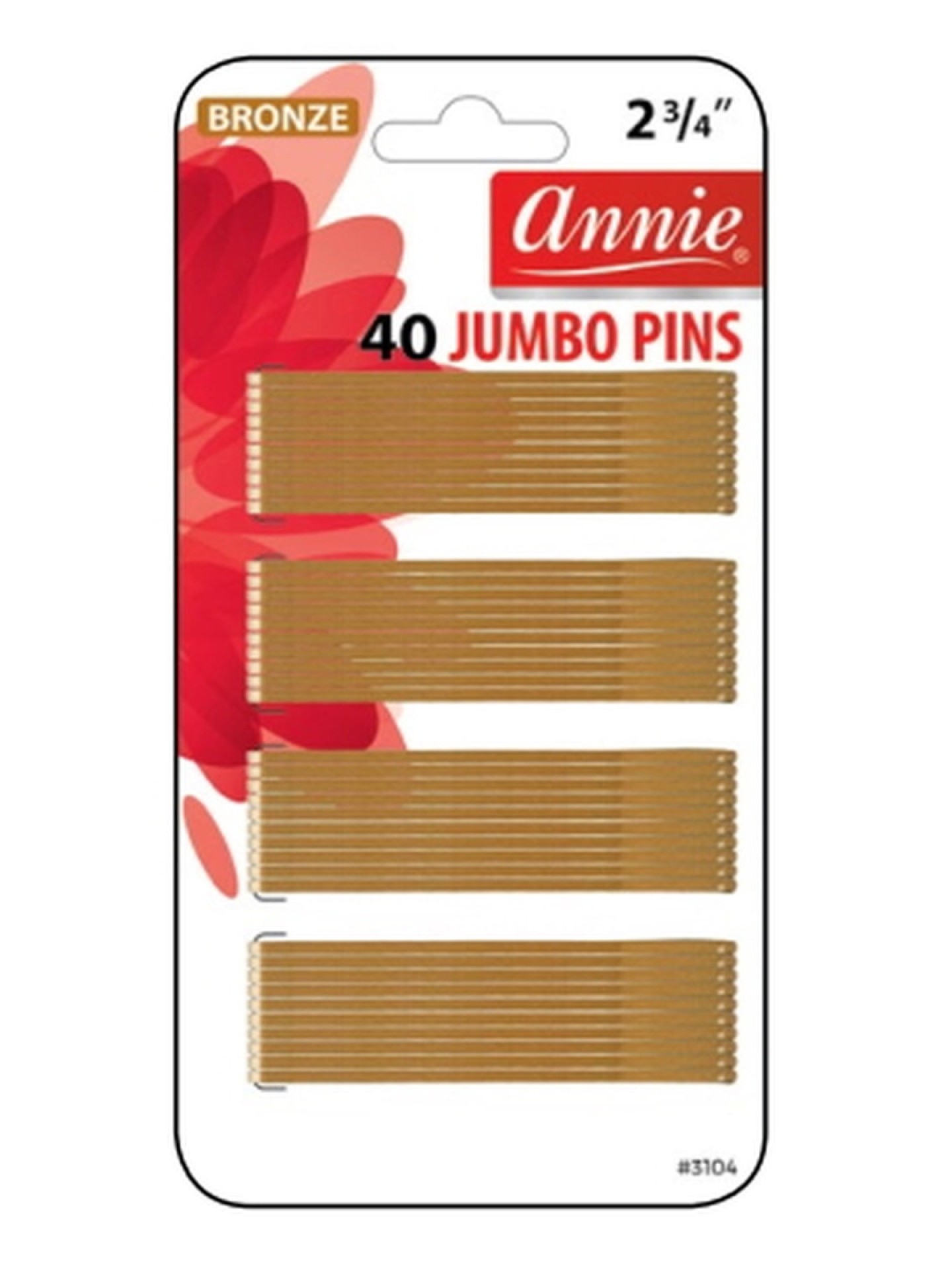 Annie 40 Assorted Bronze Hair Pins#3104