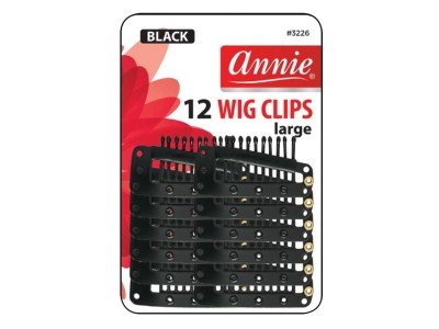 Annie Wigs Clips L 12CT Black - Image product