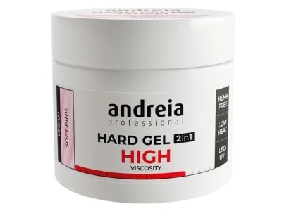 Andreia Hard Gel 2 em 1 High Viscosity - Soft Pink 200gr - Image product