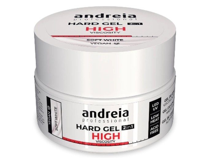 Andreia Profection Hard Gel 2 em 1 - Soft White 44gr