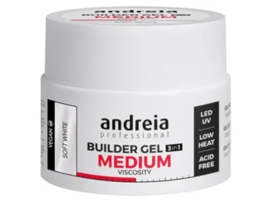 Andreia Gel Constru��o 3 em 1 Medium - Soft White 44gr - Image product