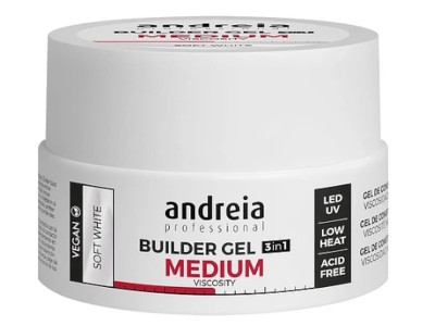 Andreia Gel Constru��o 3 em 1 Medium - Soft White 22gr - Image product
