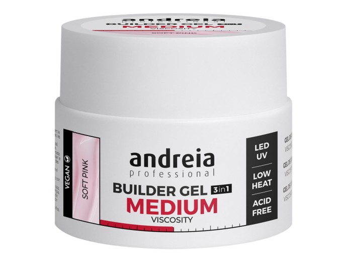 Andreia Gel Constru��o 3 em 1 Medium - Soft Pink 44gr
