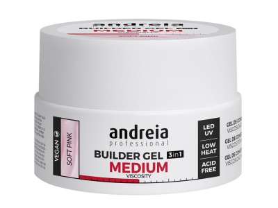 Andreia Gel Constru��o 3 em 1 Medium - Soft Pink 22gr - Image product