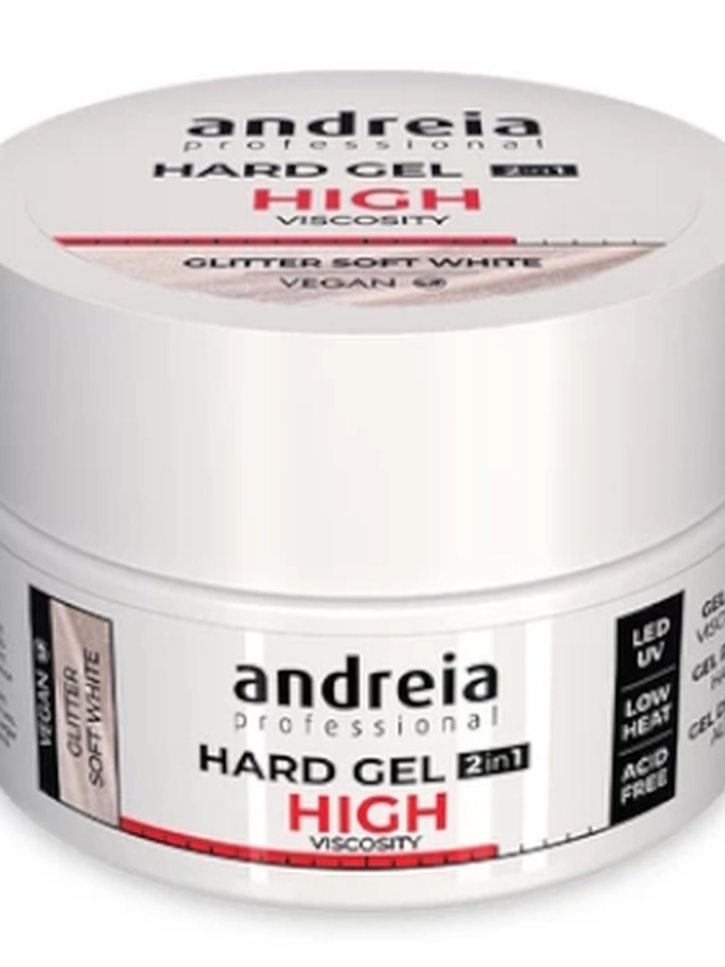 Andreia Gel Construção 2 em 1 High - Glitter Soft White 22gr