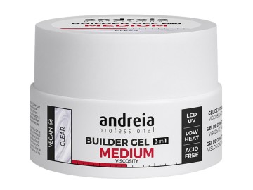 Andreia Gel Constru��o 3 em 1 Medium - Clear 22gr