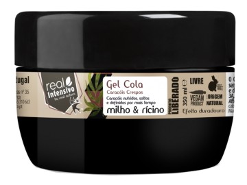Real Natura Gel Cola Carac�is Crespos 350ml