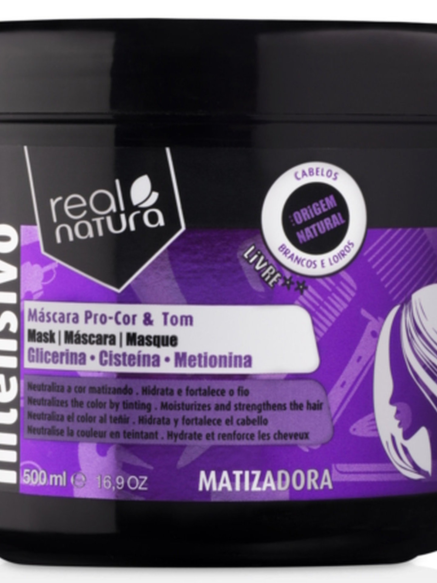 Real Natura Máscara Pro-Cor e Tom Matizante 500ml