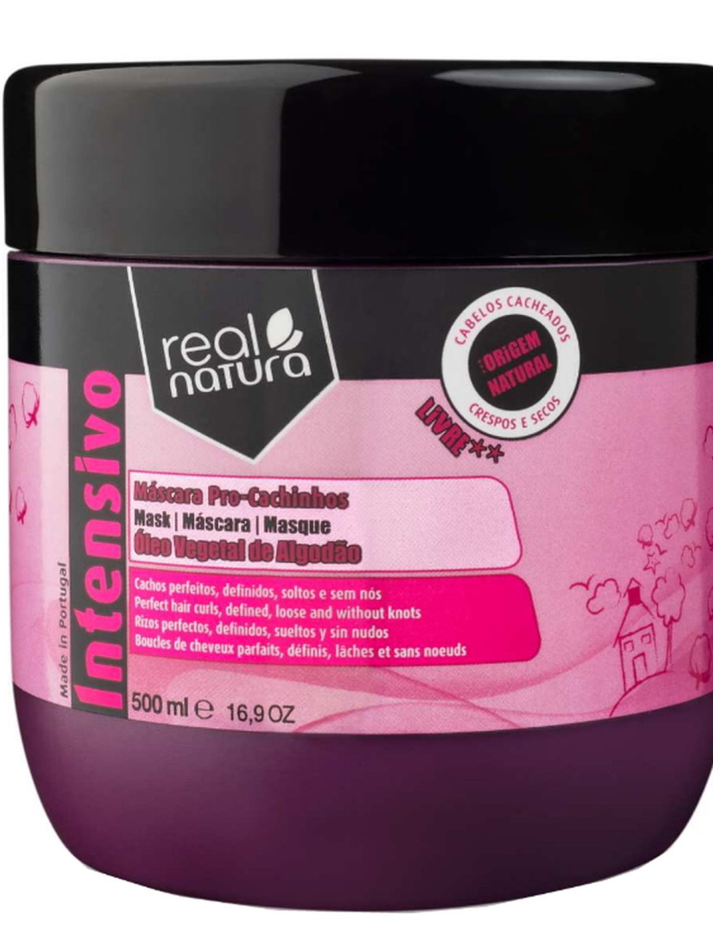 Real Natura Máscara Pro-Cachinhos 500ml