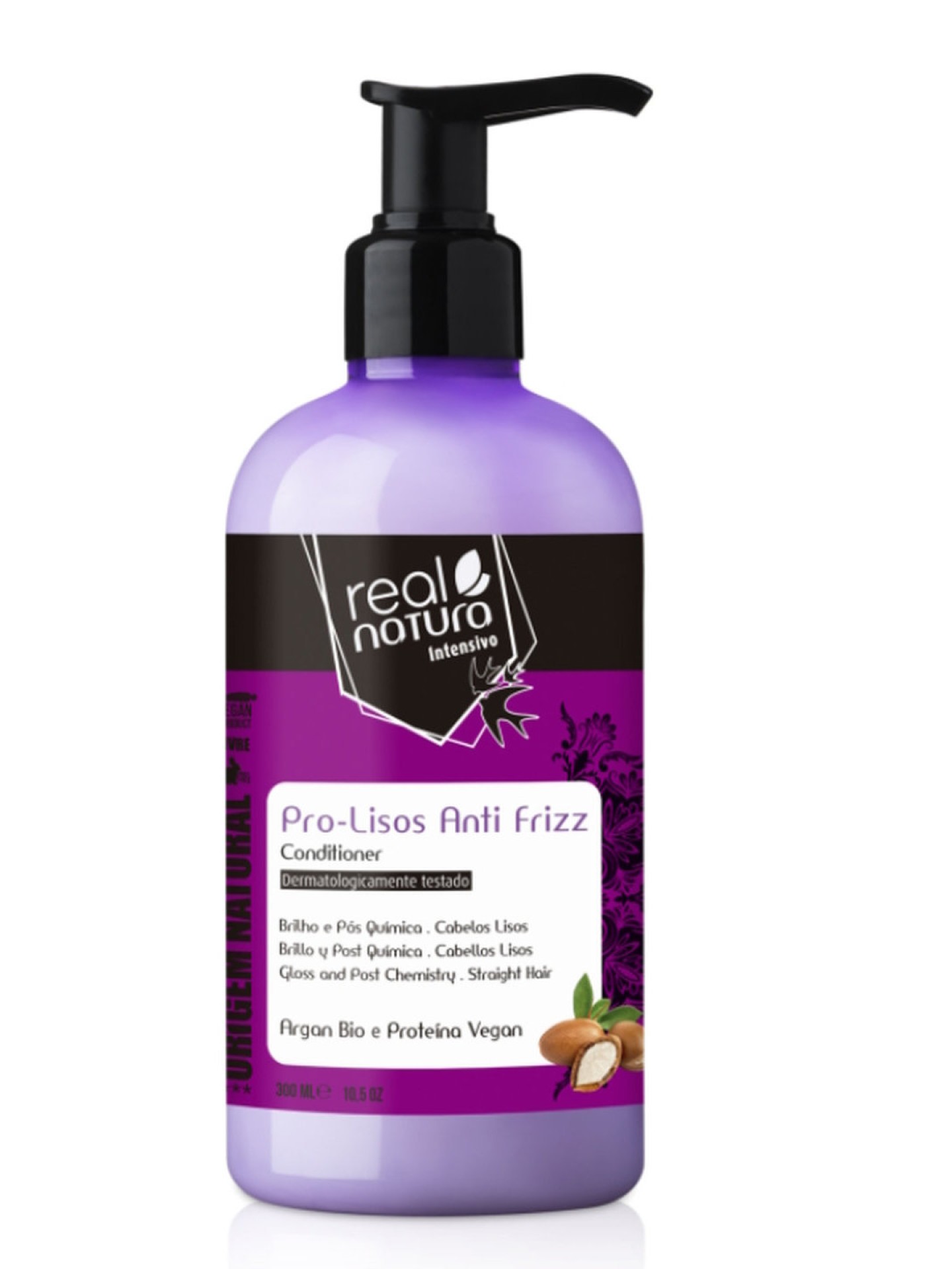 Real Natura Condicionador Pro-Lisos Anti Frizz Argan 300ml