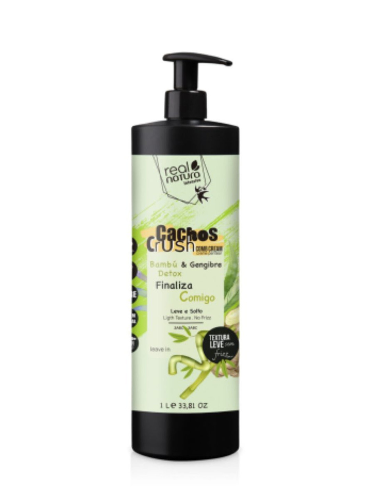 Real Natura Cr. Pentear LeaveIn Cachos Bambu Gengibre 1000ml