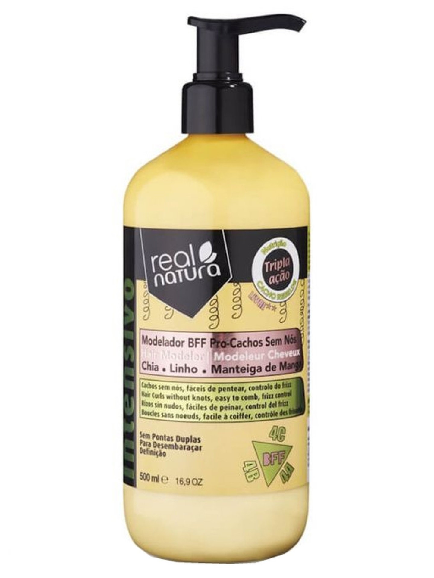 Real Natura Champô Pro-Cachos Sem Nós 500ml
