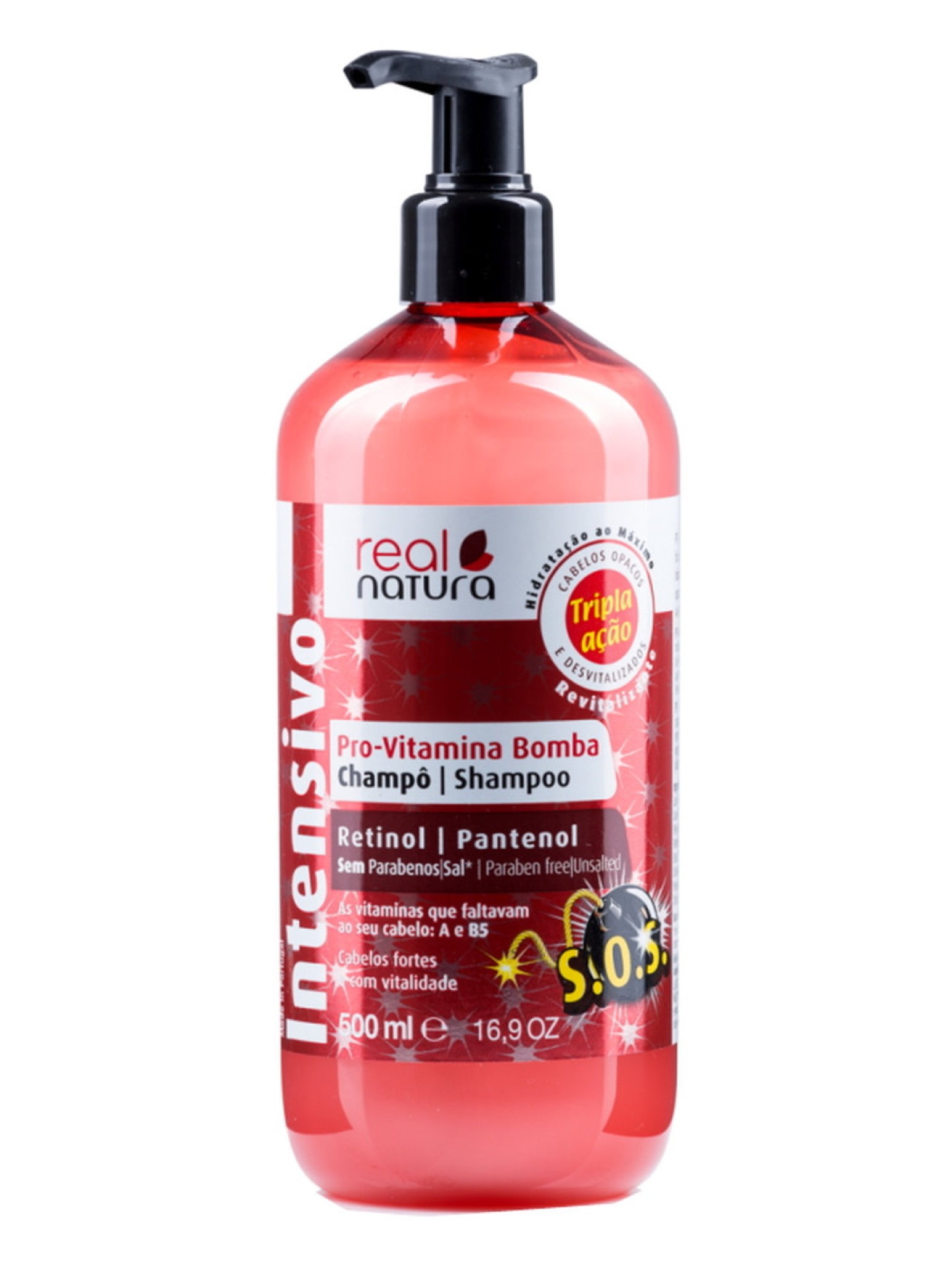 Real Natura Champô Pro-Vitamina Bomba 500ml