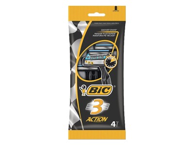 Bic Action 3 Maq.Barbear  Bolsa 4unid. - Image product