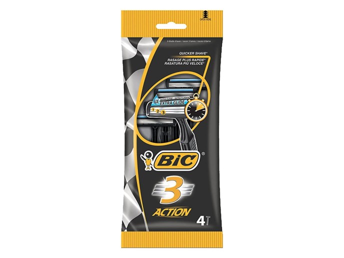 Bic Action 3 Maq.Barbear  Bolsa 4unid.