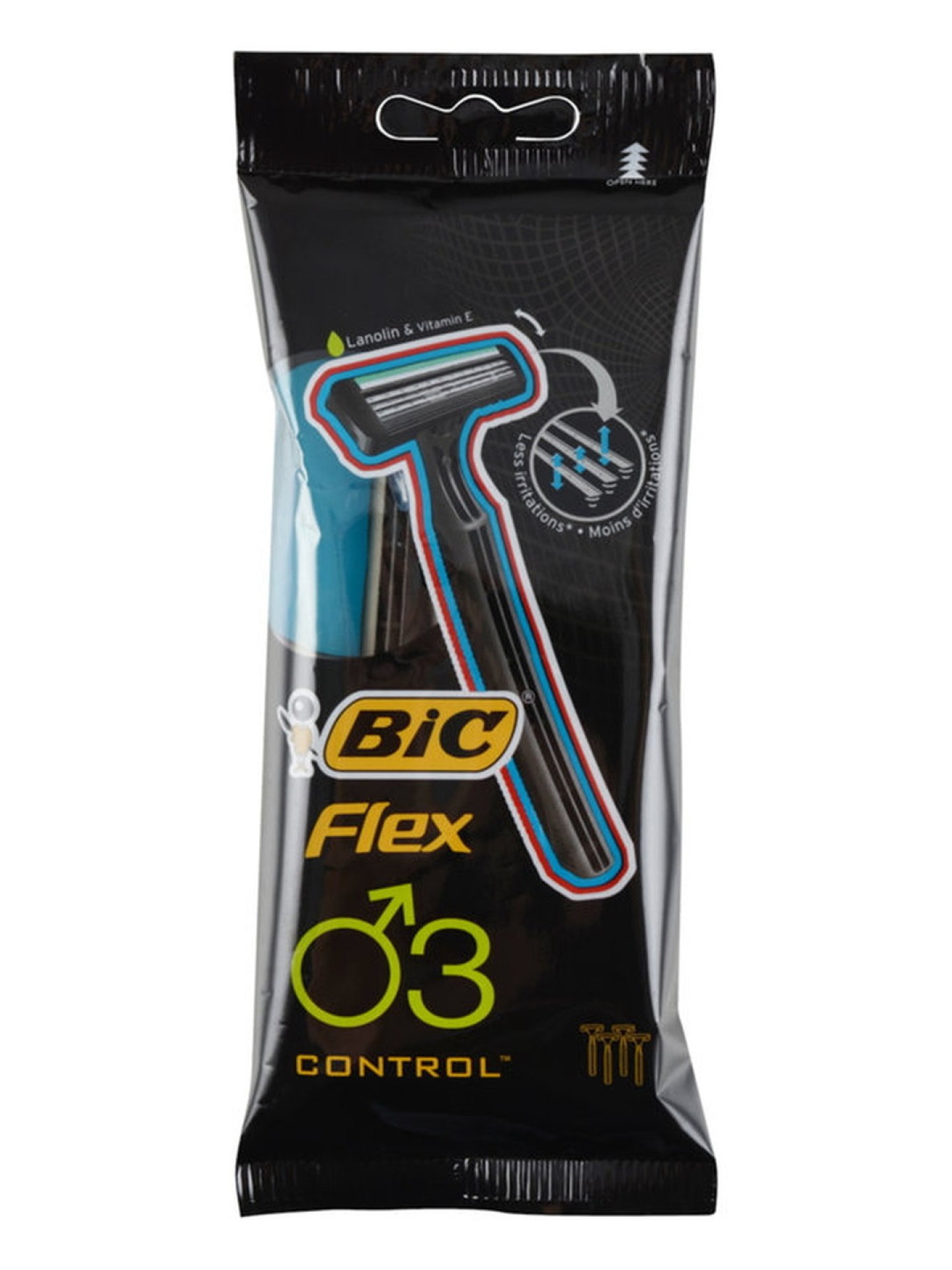Bic Flex 3 Control Maq.Barbear Bolsa 4unid.