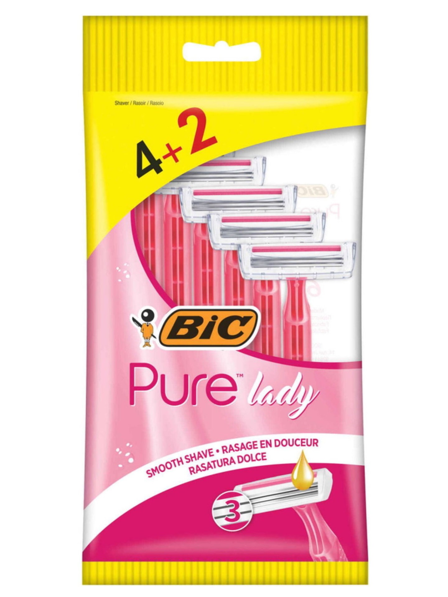 Bic Pure 3 Lady Bolsa 4+2uni.