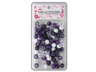 Annie Joy Round Plastic Beads Dark Purple Two Tone Mix #1917 - Image product
