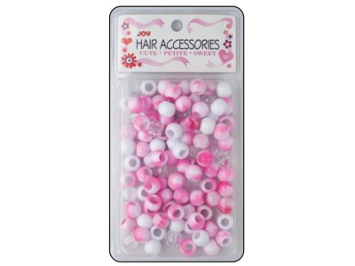 Annie Joy Round Plastic Beads Pink Two Tone Mix #1915 - Image product