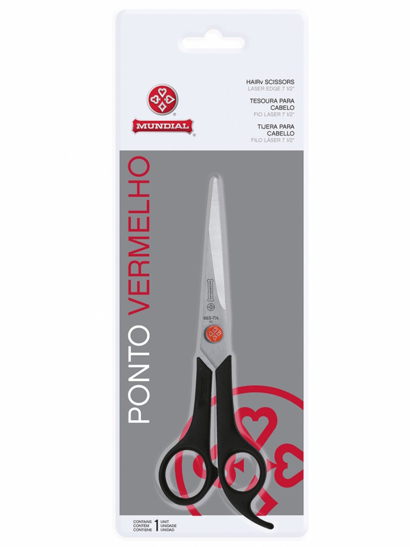 Mundial Tesoura P/ Cabelo 7 1/2