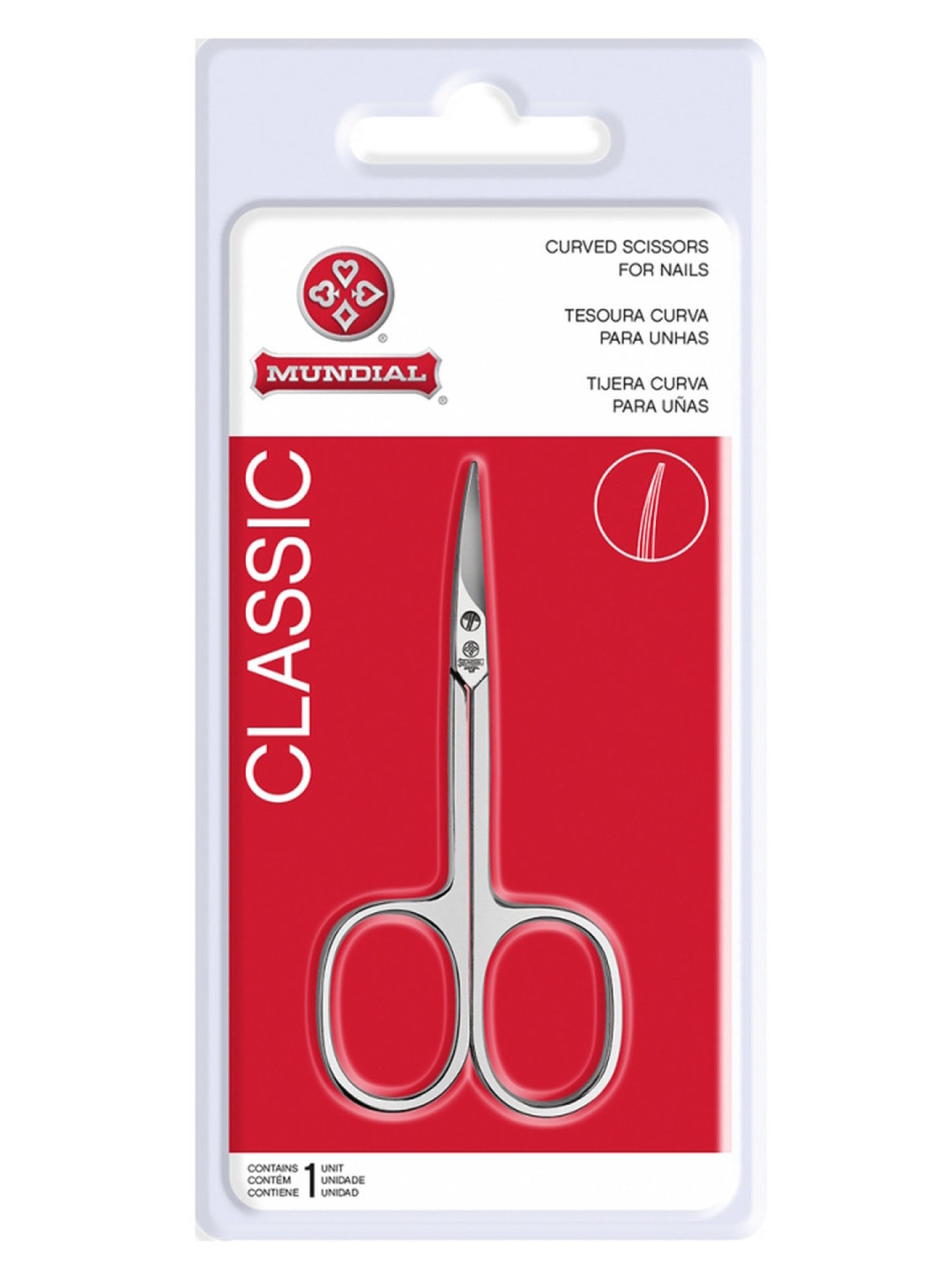 Mundial Tesoura Curva P/ Cutículas Classic Brilliant