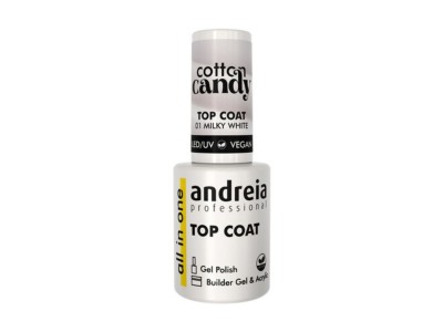Andreia Cotton Candy  01 Milky White Top Coat 10,5ml - Image product