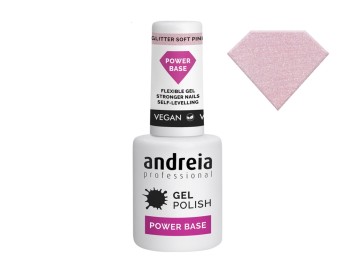 Andreia Power Base Glitter Soft Pink