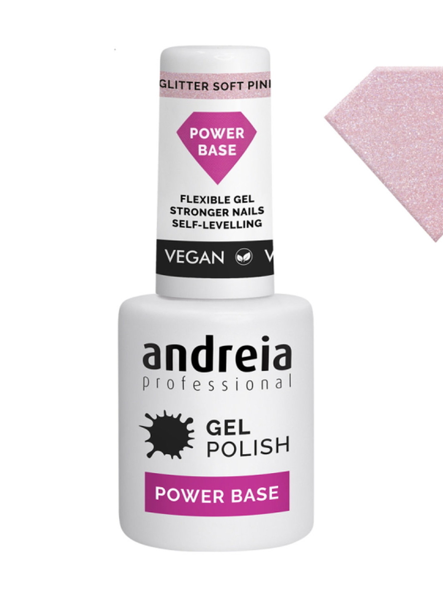 Andreia Power Base Glitter Soft Pink
