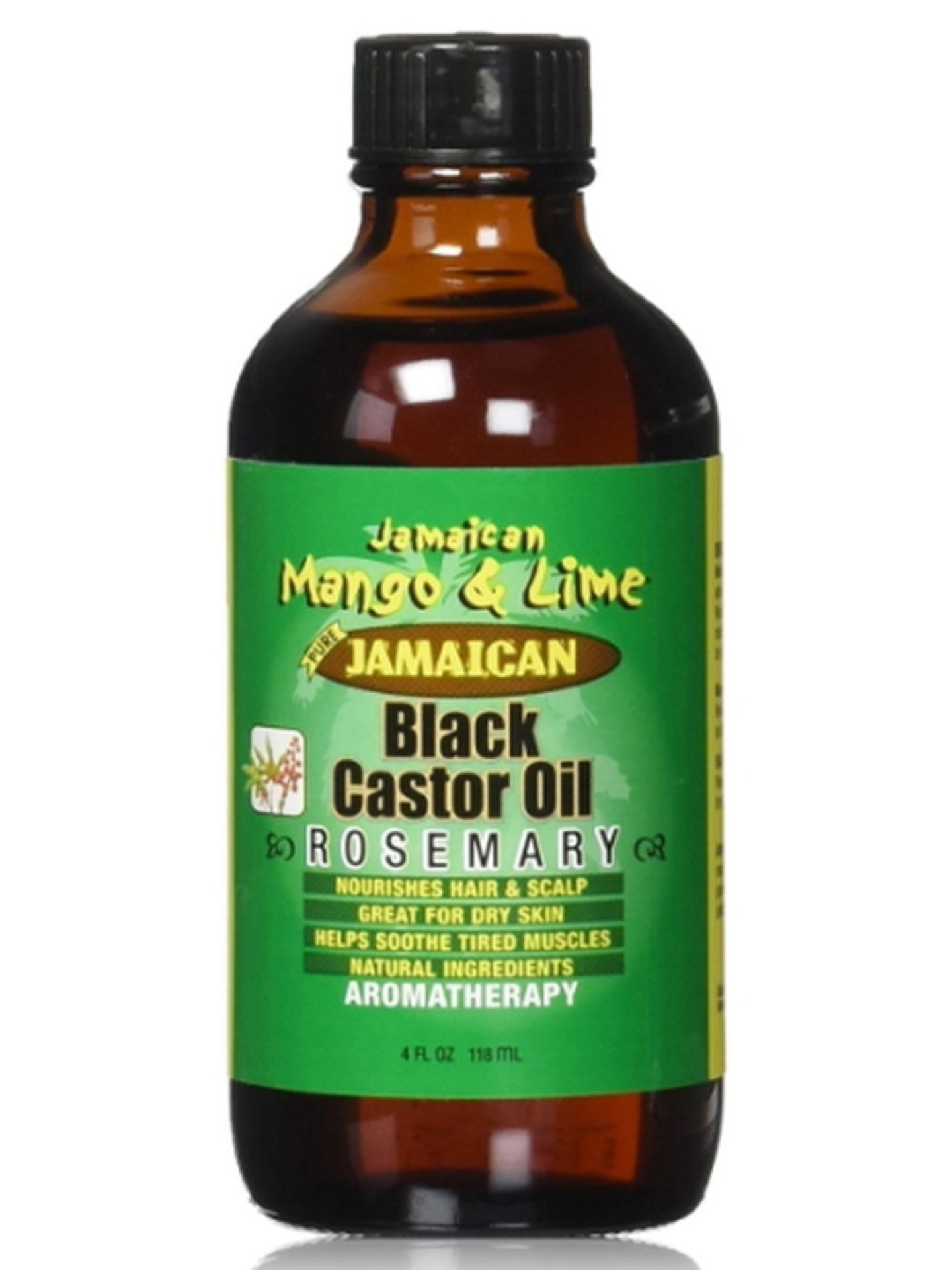 JM Black Castor Oil Rosemary 4oz.