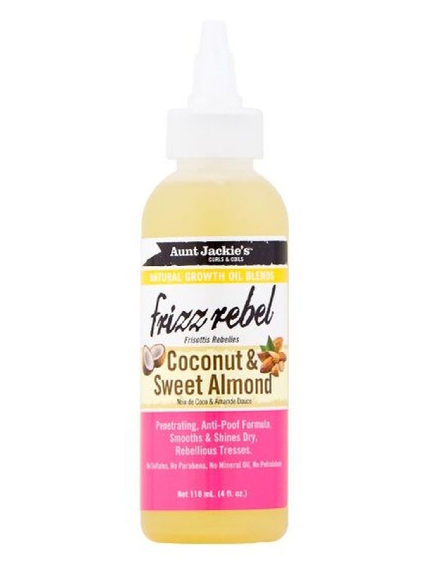 AJ Growth Oil Frizz Rebel Coconut & Sweet Almond 4oz
